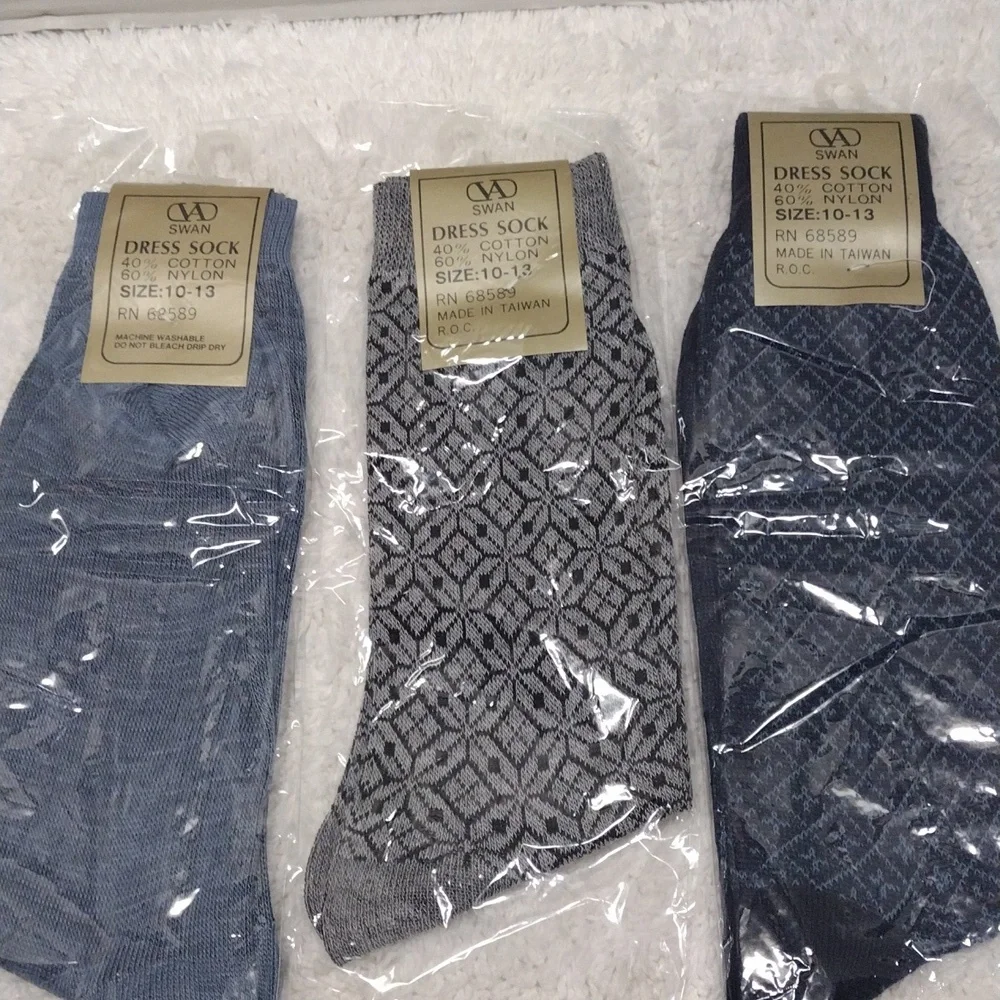 VA Swan Dress Socks Multiple Colors and Patterns 6 Pairs SD#6-6 - Picture 5 of 9